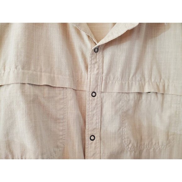 Vintage Scandia Woods Shirt Mens Size XL Button Up Short Sleeve Ivory Color - Picture 6 of 13
